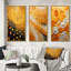«Color Field Abstract Saffron», 3 pièces sur toile-28639094-28639095