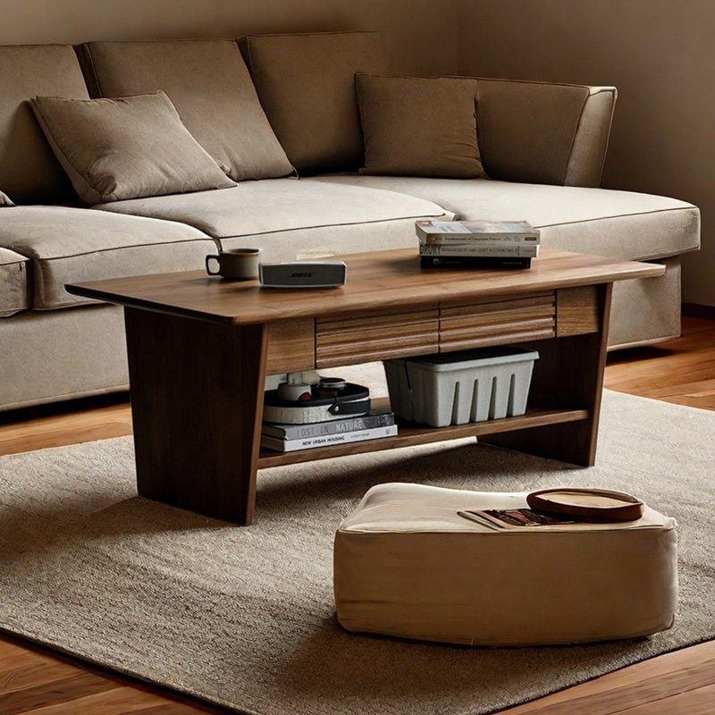 Minimalist Solid Wood Coffee Table