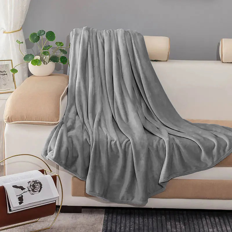 Couverture , Lit double, Gris