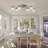 6 - Light 35.03" Dimmable Crystal Flush Mount