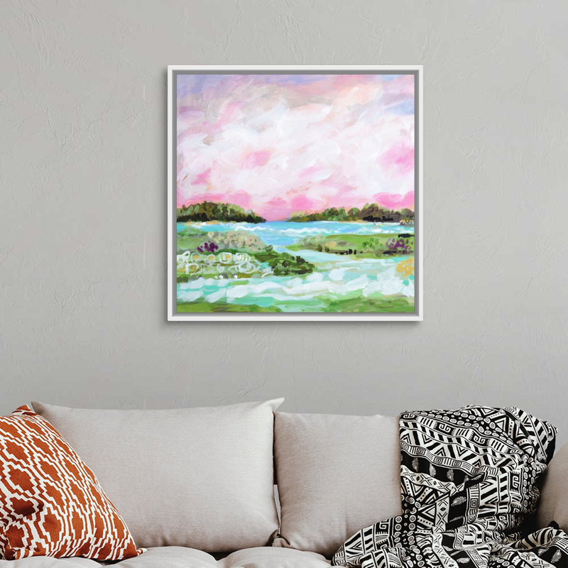 Surfscape VIII par Karen Fields - reproduction d'art, Toile blanche encadrée, H 32 po x l 32 po x P 1,75 po