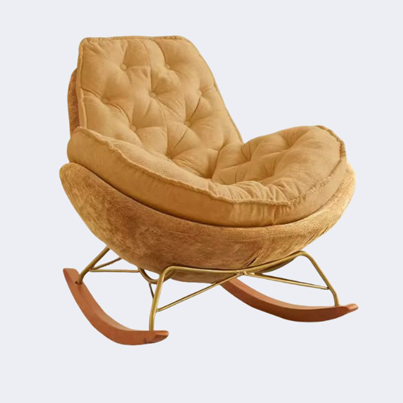 Chaise berçante décontractée de couleur assortie, Jaune, Jaune