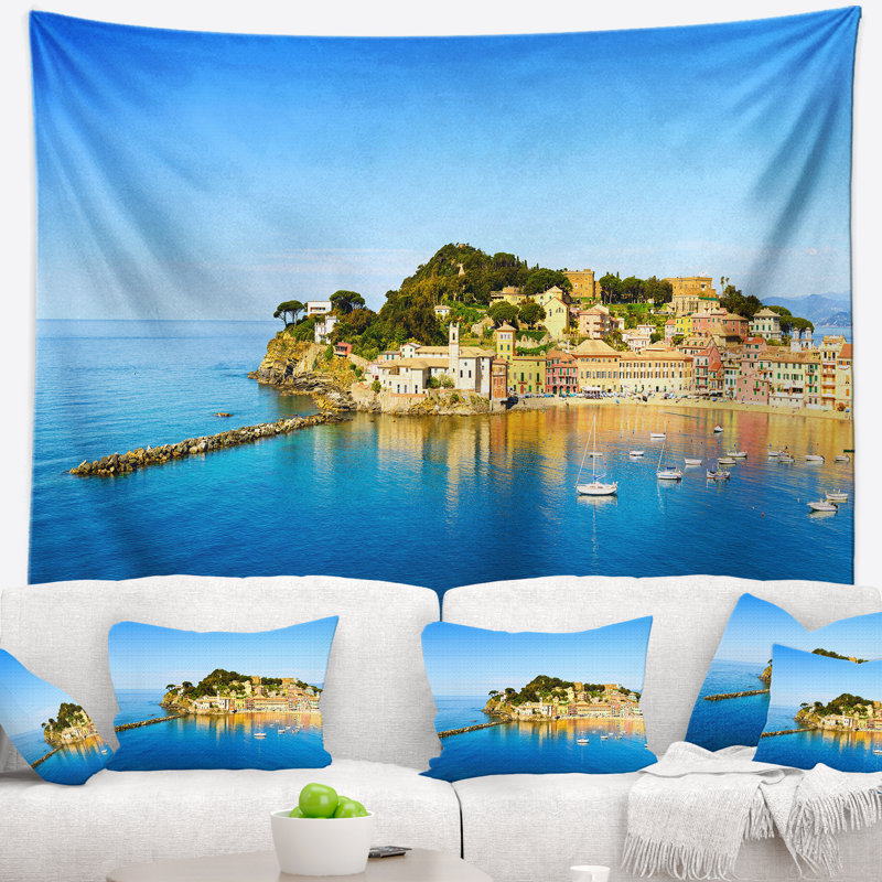 Tapisserie sea sestri levante silence bay shore, H 32 po x l 39 po