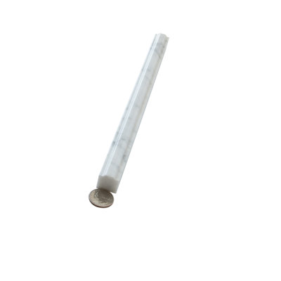 12 x 0.8 Bianco Carrara Marble Polished Pencil Liner Tile Trim