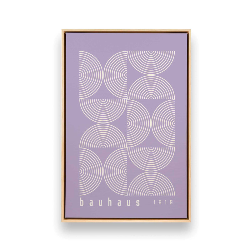Mauve Bauhaus Composition affiche II, reproduction sur toile , H 30,75 po x l 20,75 po, Érable américain