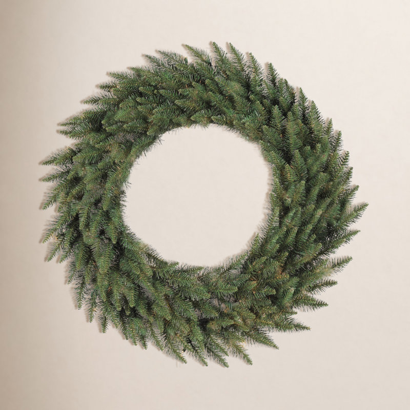 Couronne de sapin artificielle Peabody, Transparent chaud, H 36 po x l 36 po x P 3 po