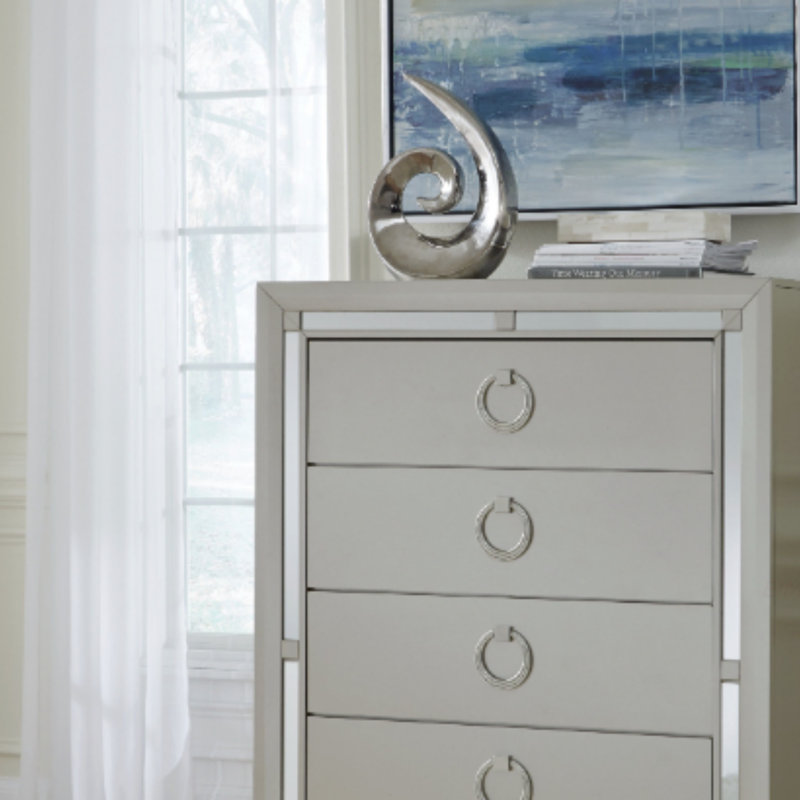Commode argentée CHLOE GEMSTONE
