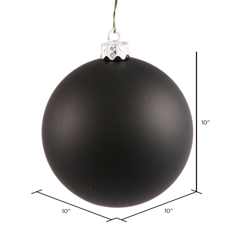 Décoration de boule décorative des Fêtes, Noir, H 10 po x l 10 po x P 10 po