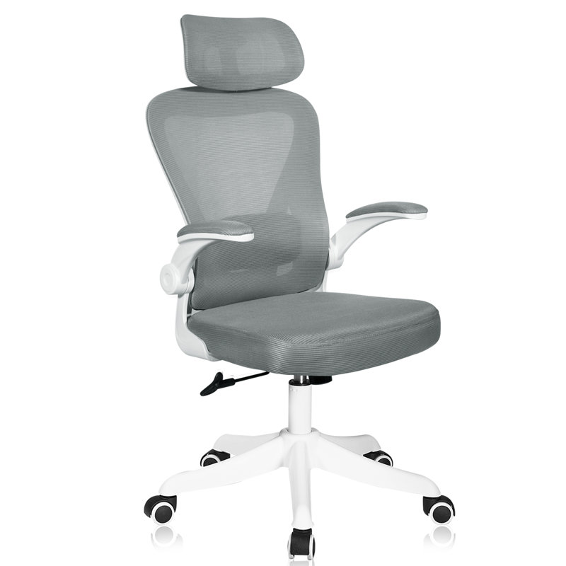 Chaise de travail Leokadia, Blanc, Gris