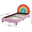 Lit plateforme tapissier de style princesse Rainbow Design pour garçons et filles