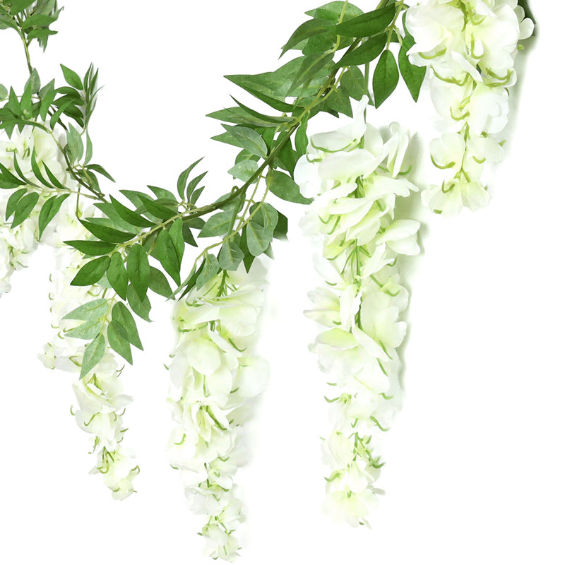 Guirlande artificielle de 6 po Hartie, Blanc crème