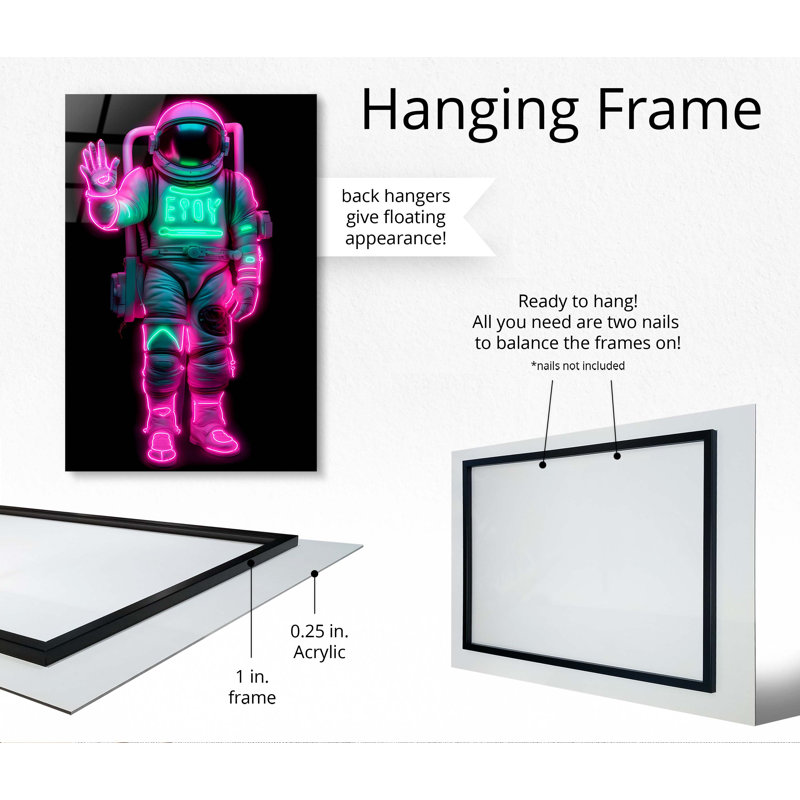 " Neon Astronaut ", 24" H x 36" W x 1" D