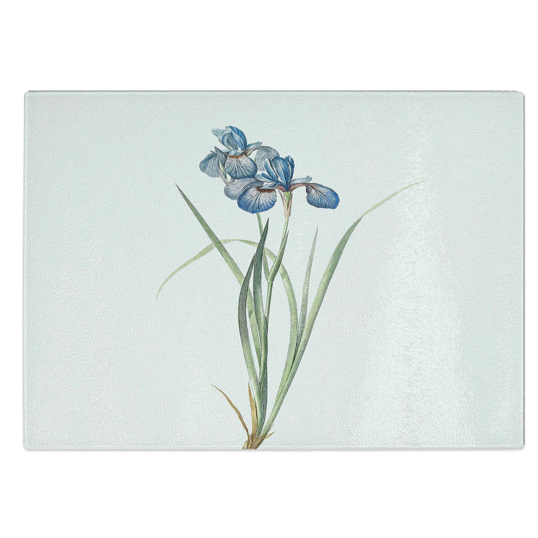 Glass Iris Pratensis by Pierre-Joseph Redoute Chopping Board