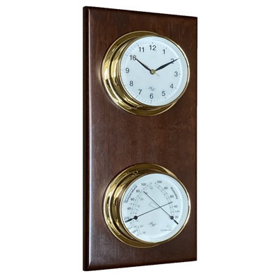 Solid Wood Maritime & Weather Wall Clock