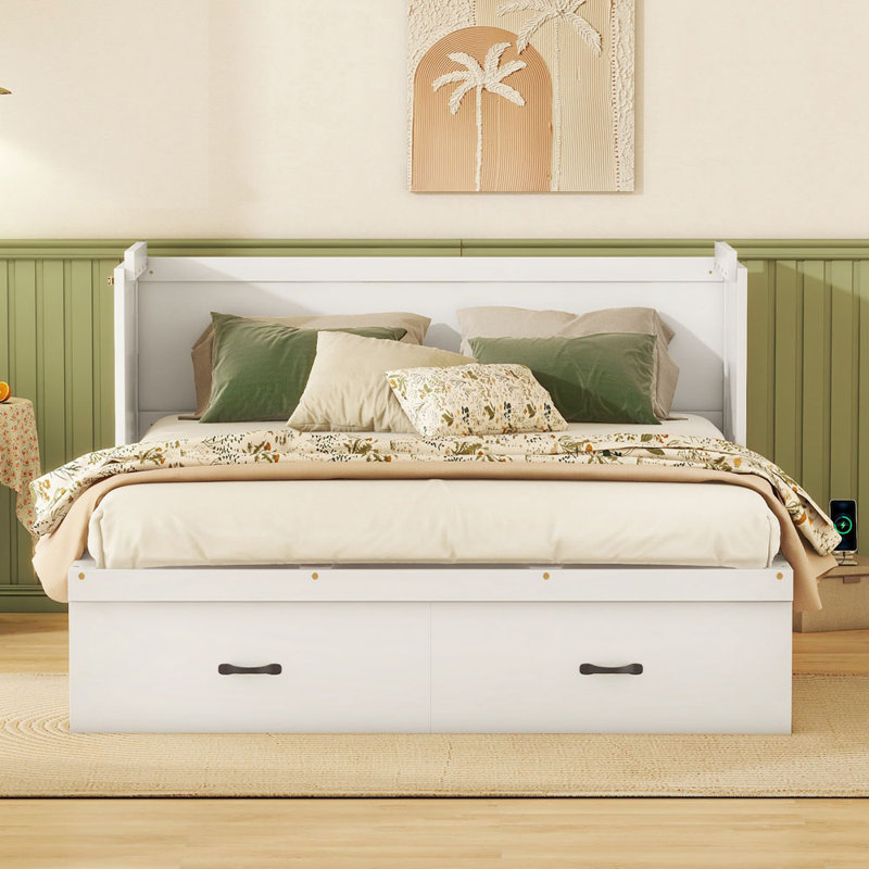 Lit escamotable Emmaree, Blanc, Grand