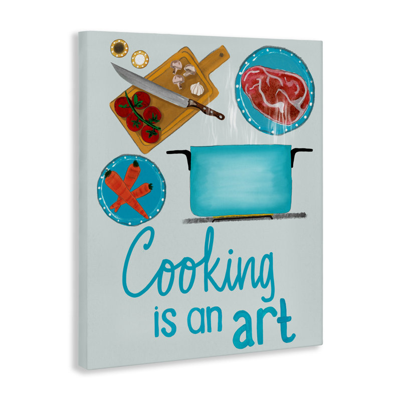 La cuisine est une toile d'art, par Christine Becker, H 20 po x l 16 po
