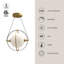 Luminaire suspendu sphère 1 lumière DEL Aries-88045216-88045218