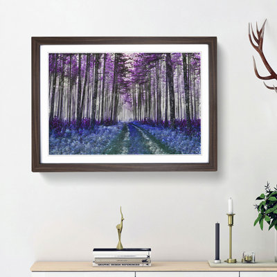 Path Through a Purple Forest in Abstract - Picture Frame Graphic Art Print