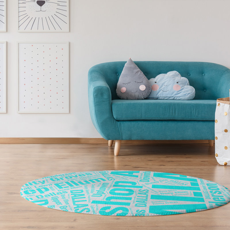 Chenille Indoor Rug, Round 5'