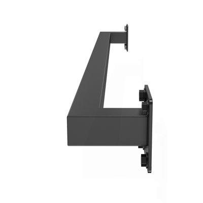 4ft Wall Mounted Stair Handrail Black Iron 250lbs Load Capacity Square Tube