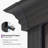 PURPLE LEAF 12' X 16' Permanent Hardtop Gazebo Aluminum Gazebo with Galvanized Steel Double Roof for Patio Lawn and Garden, Curtains and Netting Included, Gray-82941087