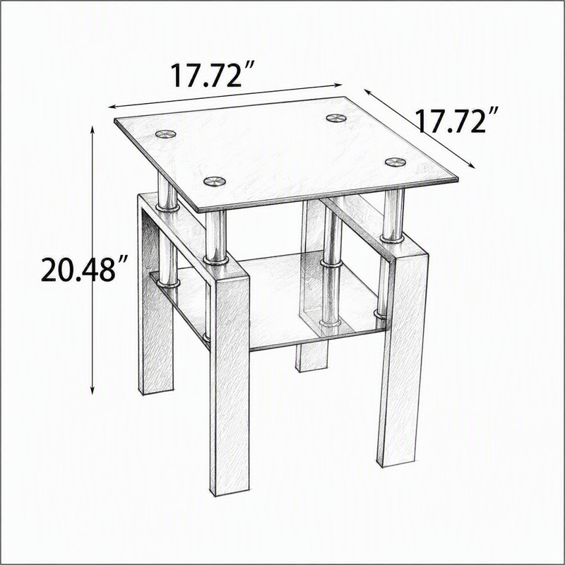 Tempered Black Glass Sofa Table