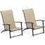 Chaise de salle à manger d'extérieur empilable, ensemble de 2 chaises de patio à haut dossier