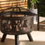 Black Steel Fire Pit Portable and Lightweight