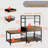 Mini Fridge Stand With Storage, Mini Refrigerator Stand With Power Outlet, Wine Fridge Table With Movable Storage Basket, Heavy Duty Beverage Refrigerator Table For Dorm Home Use (black)-114234351