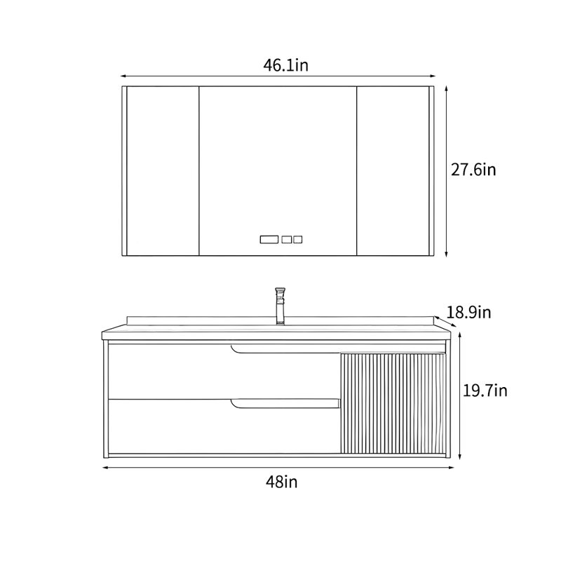 Light luxury simple Bathroom cabinet