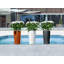 Grand pot de fleurs cylindrique en plastique auto-arrosant Cilindro Color 23 pour l'intérieur et l'extérieur, ardoise-760067261-760067263