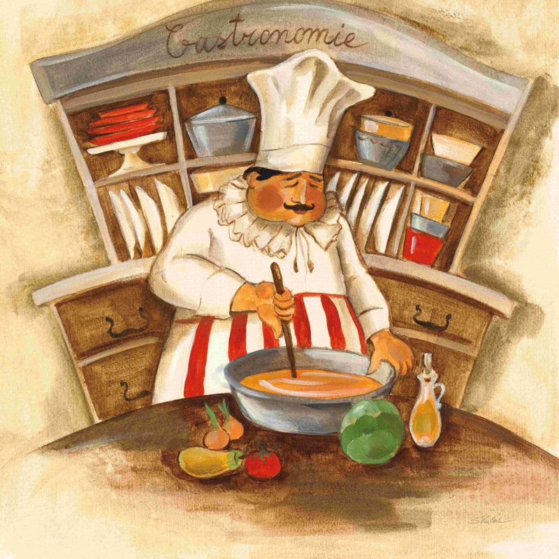 Gastronomie, H 12 po x l 12 po, Non, Toile tendue
