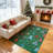 4x6 Christmas Area Rug with Xmas Tree Pattern, Washable Non Slip Rug for Kitchen Bedroom, Green-1440306844-1440306852