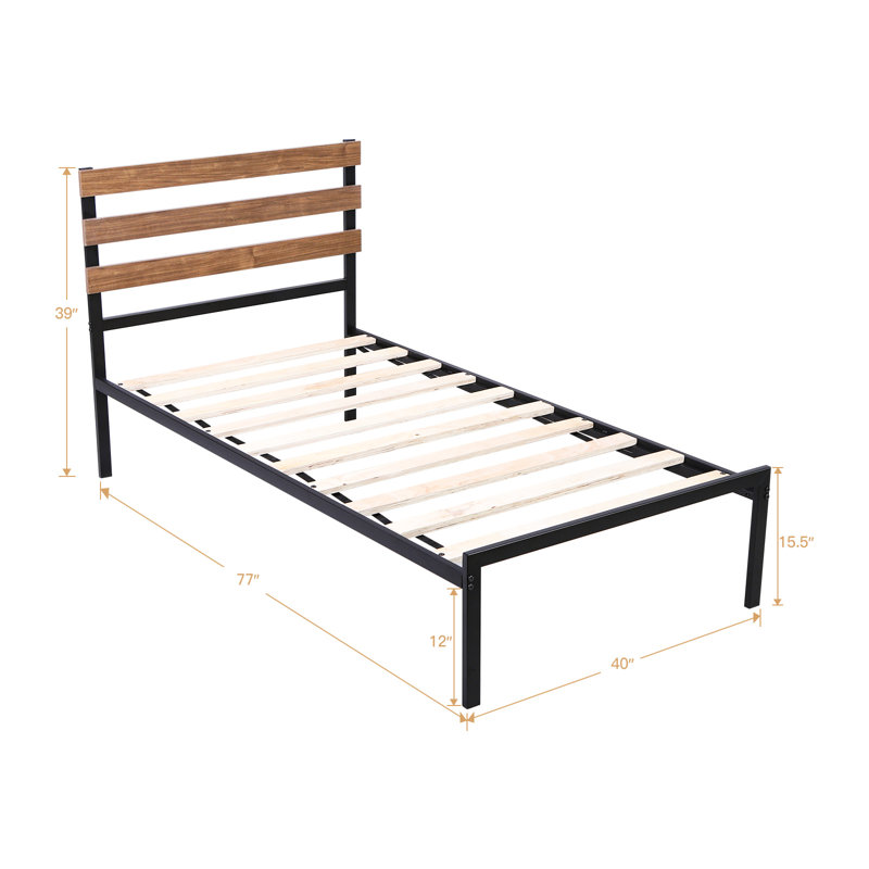 Lorelei Metal Slat Bed, Twin