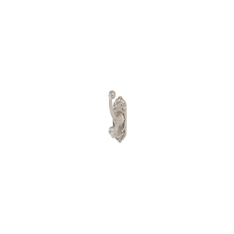 Ribbon And Reed Single Robe Hook, Satin Nickel