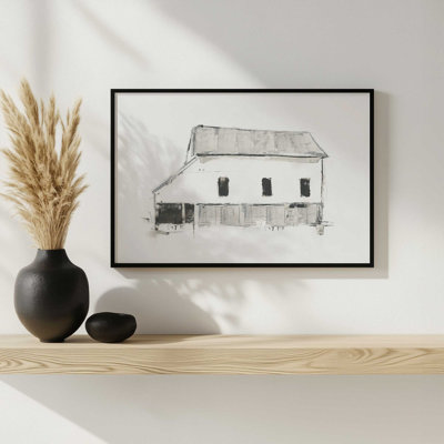 «Grayscale Barn Study II» par Ethan Harper, reproduction d'art