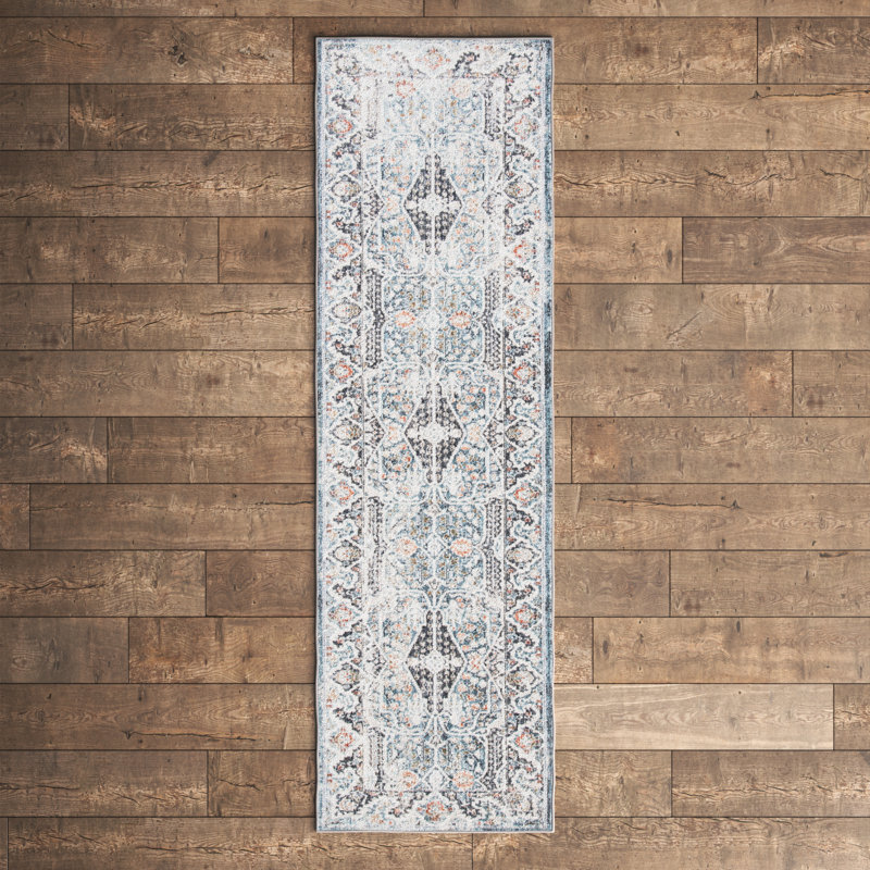 Avelien John Oriental Gray Area Rug, Runner 3' x 10'
