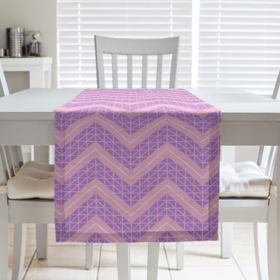 Stephenie Classic Hand Drawn Chevron Table Runner