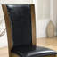 Chaise d'appoint en similicuir noir Ikram