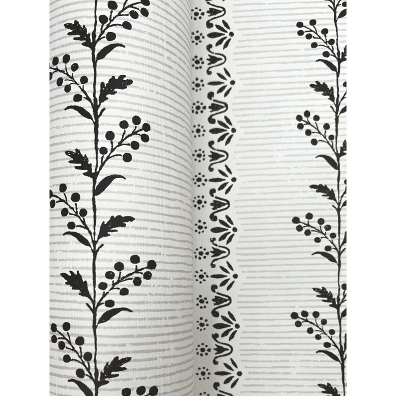 Everleigh Wallpaper, White/Black