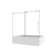 6063 Brushed Nickel Frameless One Fixed And One Shifted Shower Door,70MM 304 Stainless Steel Large Pulleys With Adjustable Soft Closing Function,With Nano Easy Cleaning,Stick Explosion-Proof Menbrance