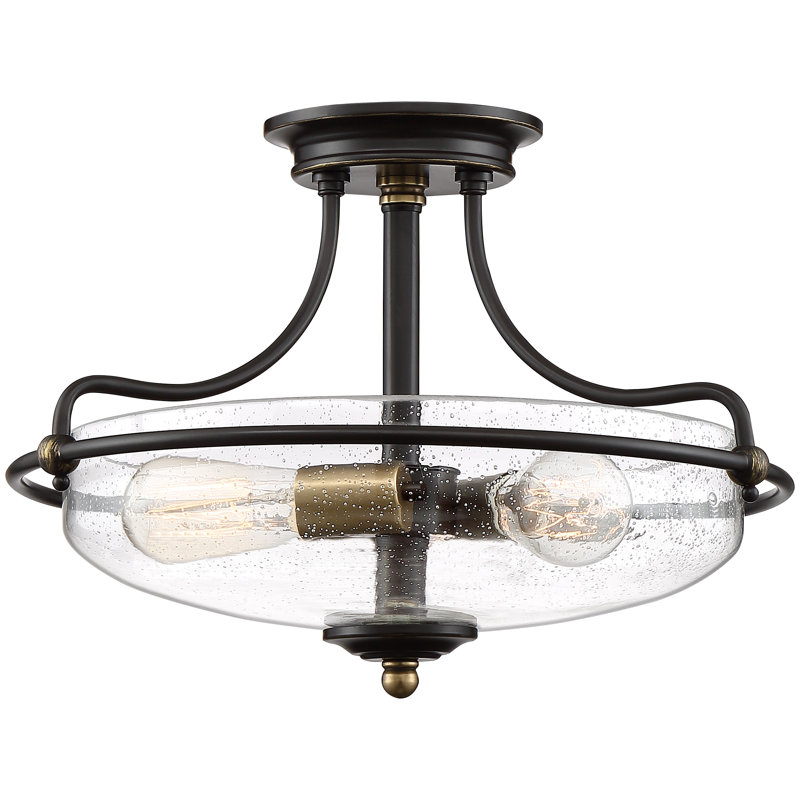 Plafonnier semi-encastré 3 lumières Ampelio 17 po