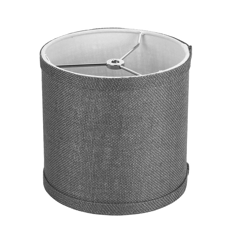 Ganya Burlap Drum Lamp Shade, Denim Blue, 10" H x 10" W x 10" D