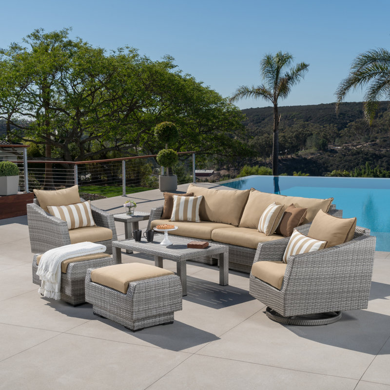 Cannes™ Deluxe 7 Piece Deep Seating Group, Maxim Beige