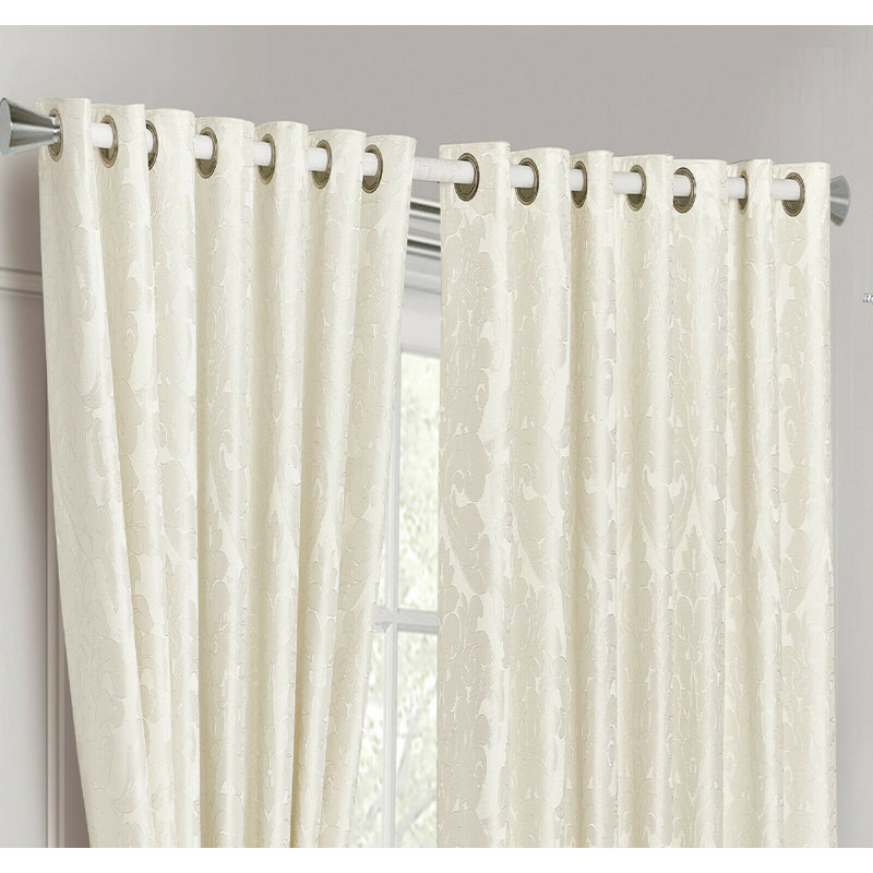 Tenterden Blackout Curtain Pair, Cream, Width 168cm x Drop 183 cm