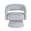 Fauteuil rembourré en velours avec base ronde-1987203453