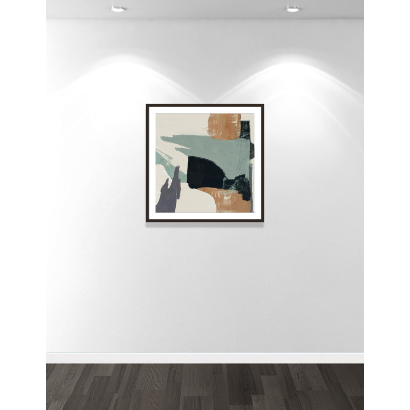 «Bold Divisions II» par Jacob Q, Matted Print, Noyer à grain ouvert, L 32 po x H 32 po