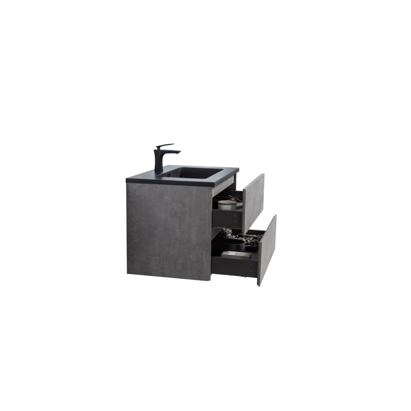 Eimilie 35.12'' Single Bathroom Vanity with Quartz Top