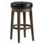 Tabouret pivotant 18 po Bauxite Red Barrel Studio® Furniture en similicuir noir (ensemble de 2)-1883216660-1883216662