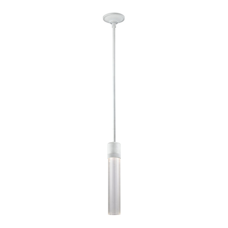 Zigrina Pendant, 65.13" H x 2.75" W x 2.75" D, Matte White